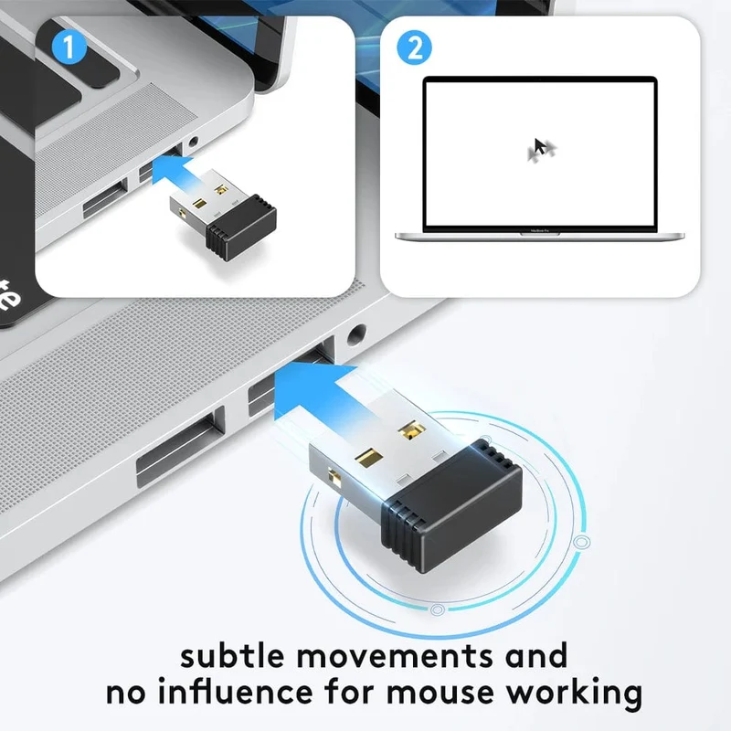 Kabelloser Maus-Jiggler-Mover, nicht erkennbar, automatischer USB-Port-Shaker-Wiggler für Laptops, hält den Computer wach, Mausbewegungen