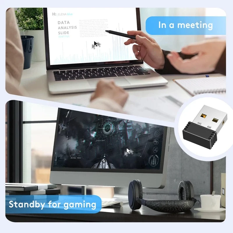 Kabelloser Maus-Jiggler-Mover, nicht erkennbar, automatischer USB-Port-Shaker-Wiggler für Laptops, hält den Computer wach, Mausbewegungen