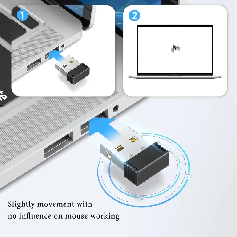 Kabelloser Maus-Jiggler-Mover, nicht erkennbar, automatischer USB-Port-Shaker-Wiggler für Laptops, hält den Computer wach, Mausbewegungen