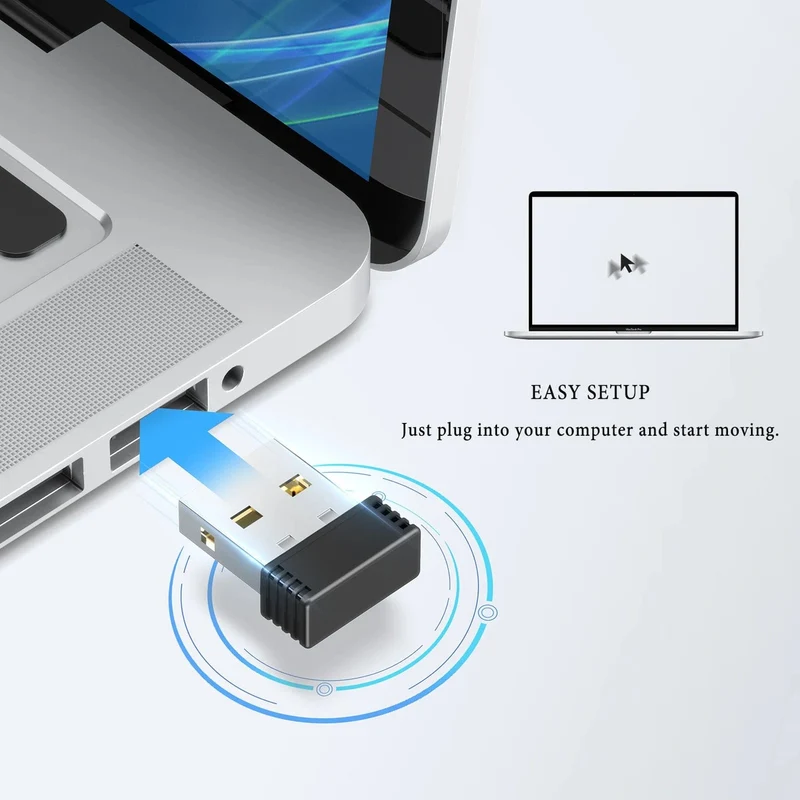 Kabelloser Maus-Jiggler-Mover, nicht erkennbar, automatischer USB-Port-Shaker-Wiggler für Laptops, hält den Computer wach, Mausbewegungen