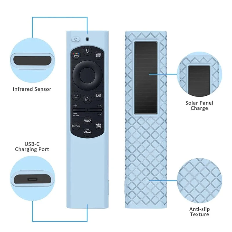 Silikon-Schutzhülle für 2022 Samsung Solar-Fernbedienung BN59 BN68 Smart TV Stoßfeste Schutzhülle für TM-1990C 2180