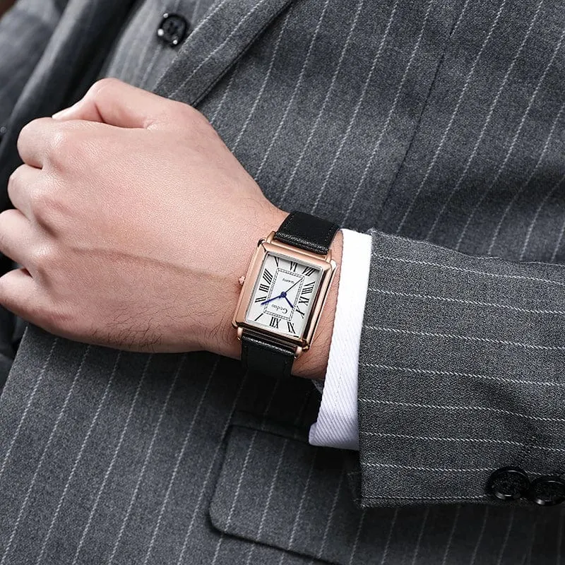 Mode Herren Quarz Armbanduhr Lederarmband Uhr