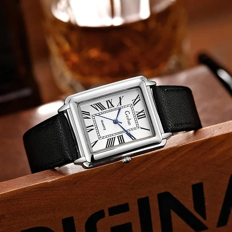 Mode Herren Quarz Armbanduhr Lederarmband Uhr