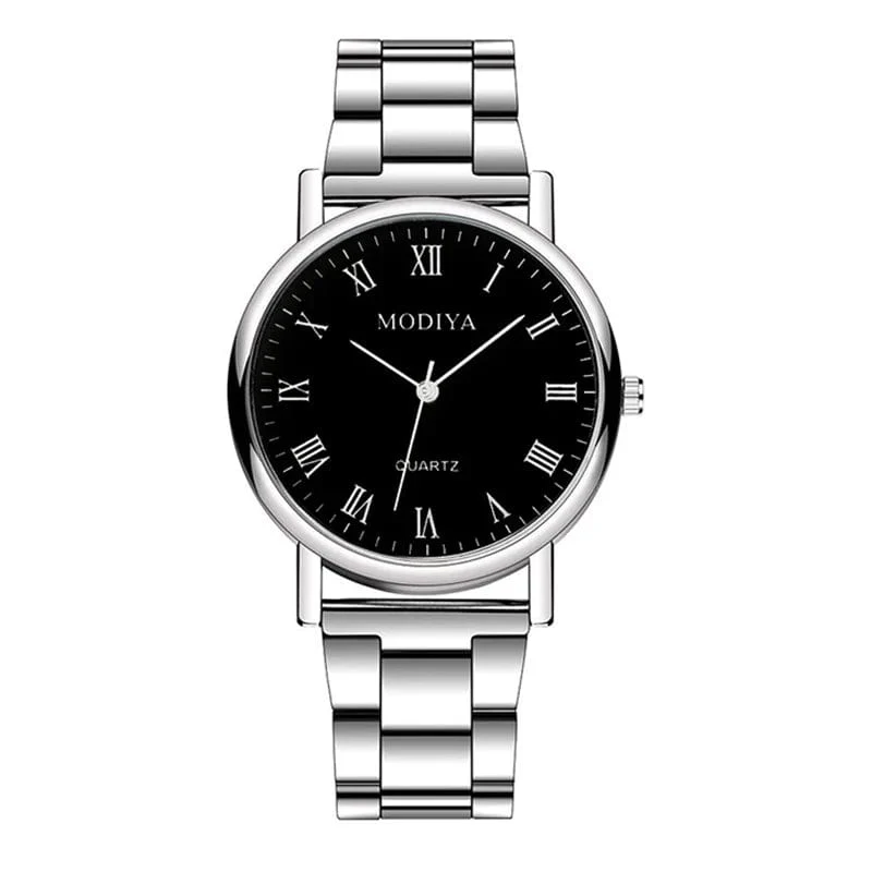 Herrenuhr Casual Silber Legierung Band Männlichen Quarz Uhren