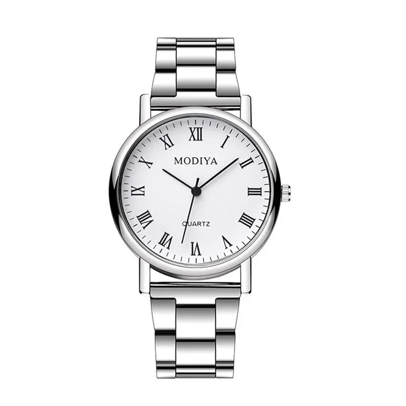 Herrenuhr Casual Silber Legierung Band Männlichen Quarz Uhren