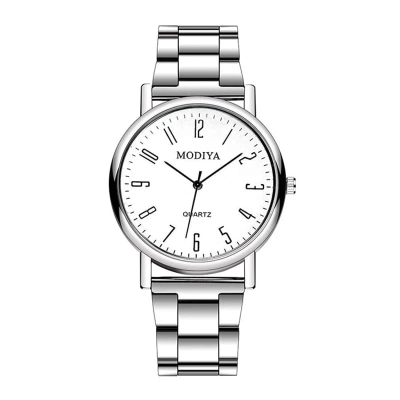Herrenuhr Casual Silber Legierung Band Männlichen Quarz Uhren