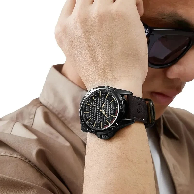 NAVIFORCE Männer Casual Sport Militär Quarz Kalender Armbanduhr für Mann Business Leder Wasserdichte Männliche Uhr Relogio Masculino