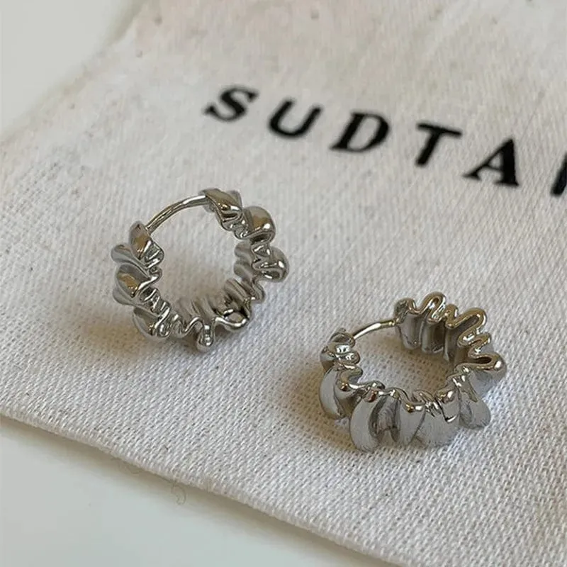Adolph Trendy Metall Geometrie Hoop Ohrring Mode Neue Design Unregelmäßige Minimalistischen Ohrringe für Frauen Mode Schmuck Geschenk 2023