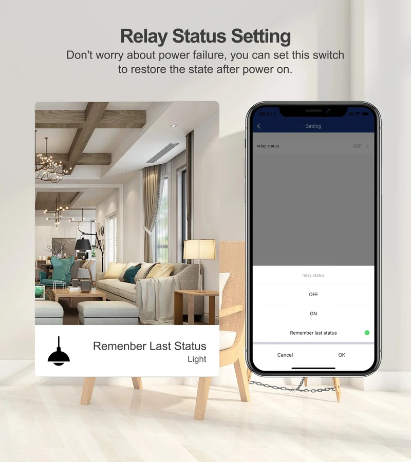 Tuya WiFi Smart Lichtschaltermodul unterstützt 2-Wege-Steuerung, App-Fernbedienung DIY Breaker 100-240 V, funktioniert mit Alexa Google Home