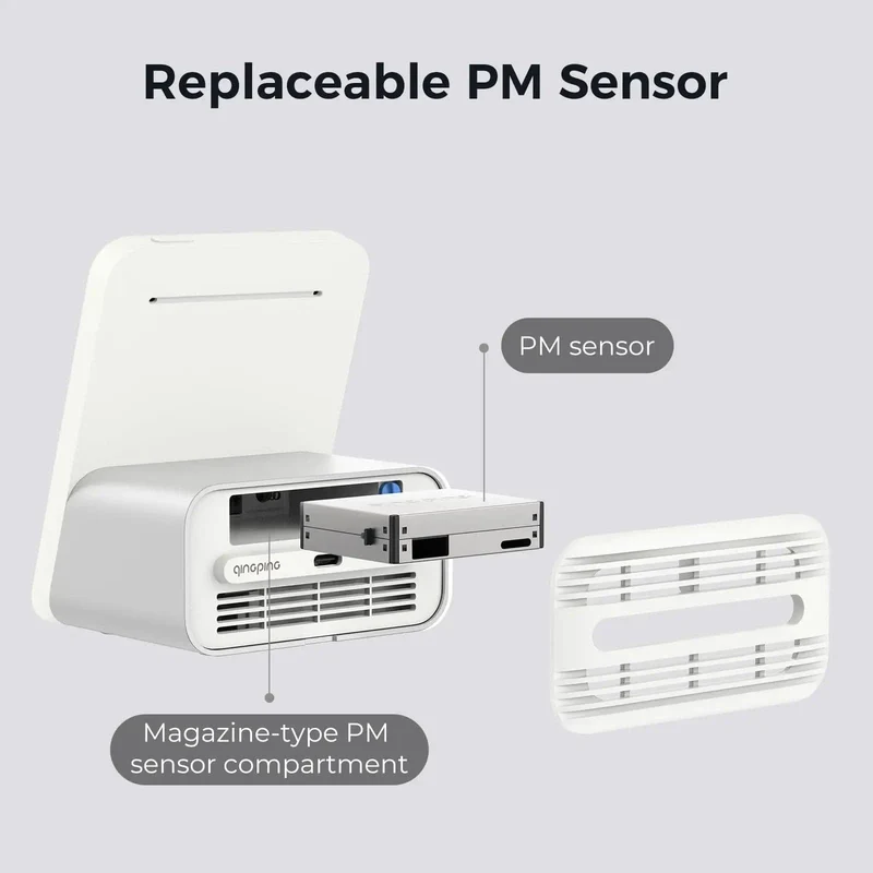Qingping Luftdetektor 2 Smart Home Touchscreen-Steuerung Temperatur-Feuchtigkeitssensor CO2 PM2.5 Qualitätsmonitor Arbeiten mit Mijia Ap