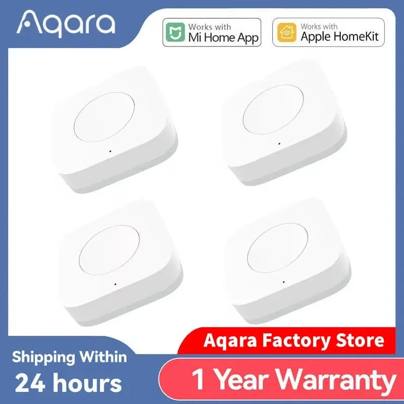 Aqara Drahtloser Minischalter ZigBee APP-Fernbedienung 3-Wege-Smart-Home-Notruftaste Türklingel Funktioniert mit Gateway und Homekit