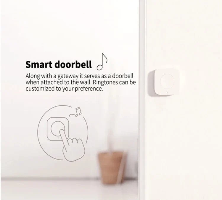 Aqara Drahtloser Minischalter ZigBee APP-Fernbedienung 3-Wege-Smart-Home-Notruftaste Türklingel Funktioniert mit Gateway und Homekit