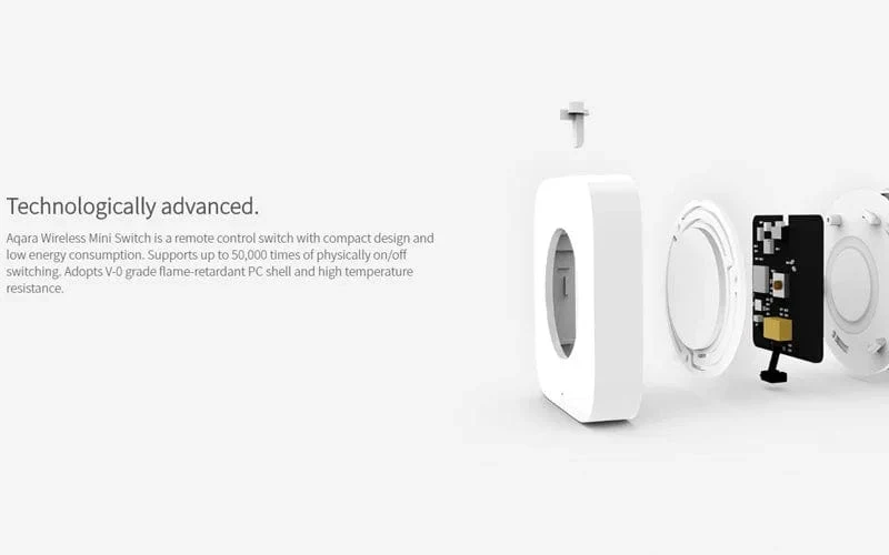 Aqara Drahtloser Minischalter ZigBee APP-Fernbedienung 3-Wege-Smart-Home-Notruftaste Türklingel Funktioniert mit Gateway und Homekit