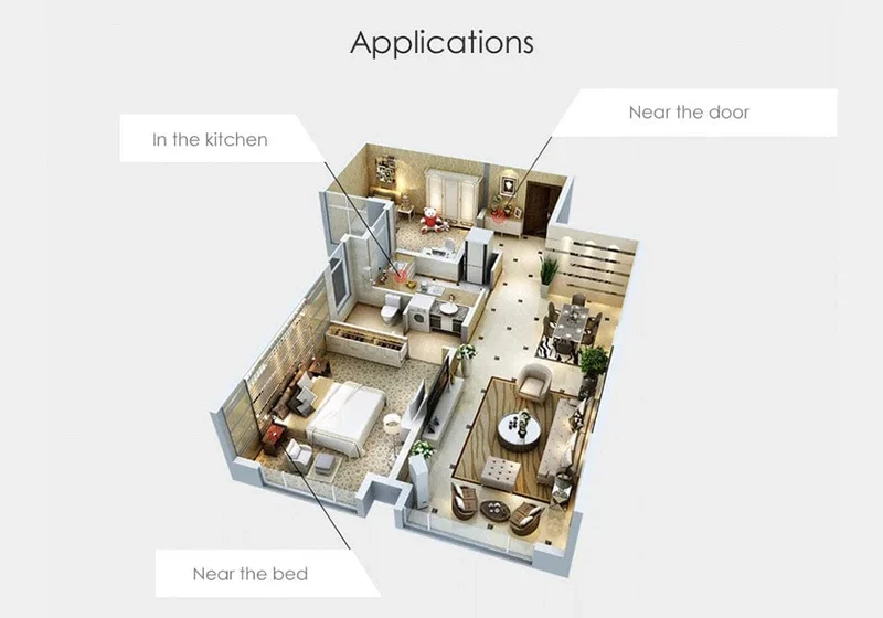 Aqara Drahtloser Minischalter ZigBee APP-Fernbedienung 3-Wege-Smart-Home-Notruftaste Türklingel Funktioniert mit Gateway und Homekit