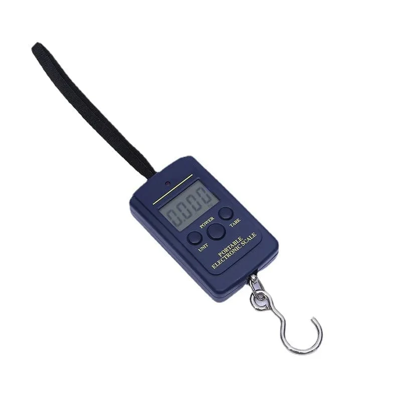 Tragbare Mini-Handwaage, elektronisches Gewicht, 40 kg, Gepäckwaage, Seil, Gepäckwaage, Haken, Express-Wiegen mit Hintergrundbeleuchtung