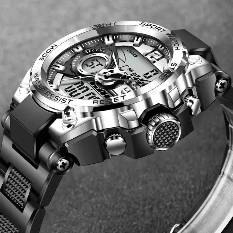 LIGE Männer Militär Uhr Digital 50m Wasserdicht Armbanduhr LED Quarz Uhr Sport Uhr Männlichen Große Uhren Männer Relogios Masculino