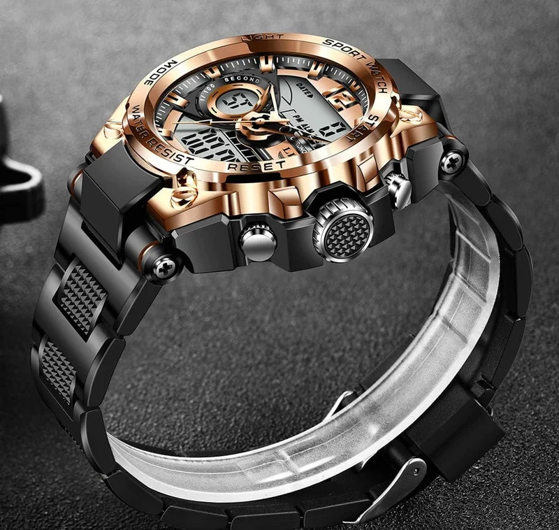 LIGE Männer Militär Uhr Digital 50m Wasserdicht Armbanduhr LED Quarz Uhr Sport Uhr Männlichen Große Uhren Männer Relogios Masculino