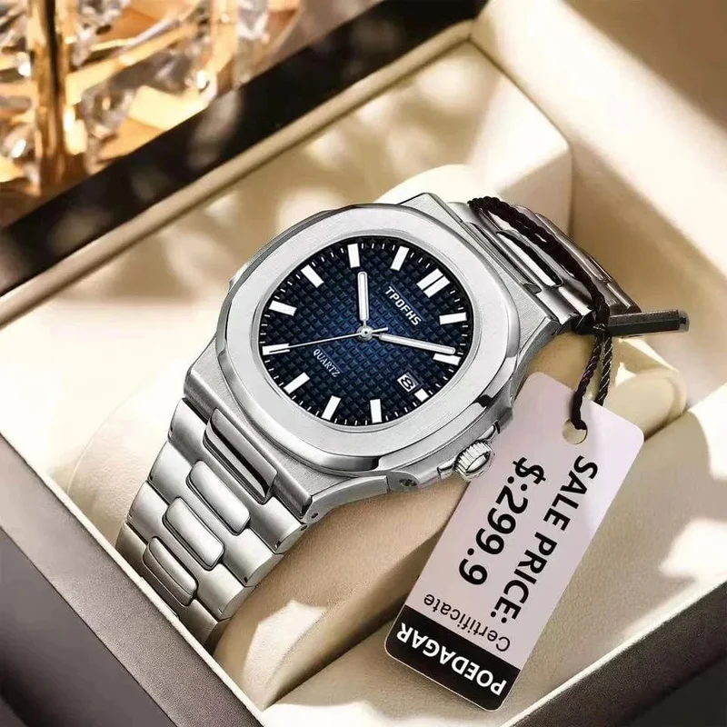 2024 neue Luxus Männer Quarz Uhren 30M Wasserdicht Automatische Datum Uhr Mann Edelstahl Sport Chronograph Uhr für Männer uhr