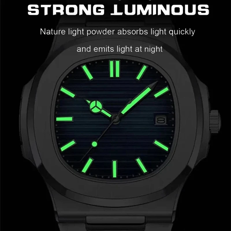 2024 neue Luxus Männer Quarz Uhren 30M Wasserdicht Automatische Datum Uhr Mann Edelstahl Sport Chronograph Uhr für Männer uhr
