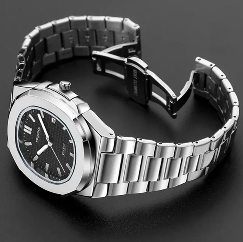 2024 neue Luxus Männer Quarz Uhren 30M Wasserdicht Automatische Datum Uhr Mann Edelstahl Sport Chronograph Uhr für Männer uhr