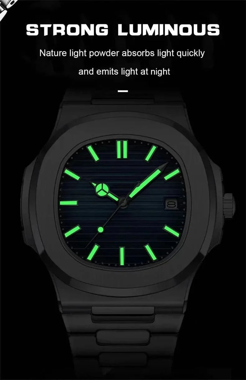 2024 neue Luxus Männer Quarz Uhren 30M Wasserdicht Automatische Datum Uhr Mann Edelstahl Sport Chronograph Uhr für Männer uhr