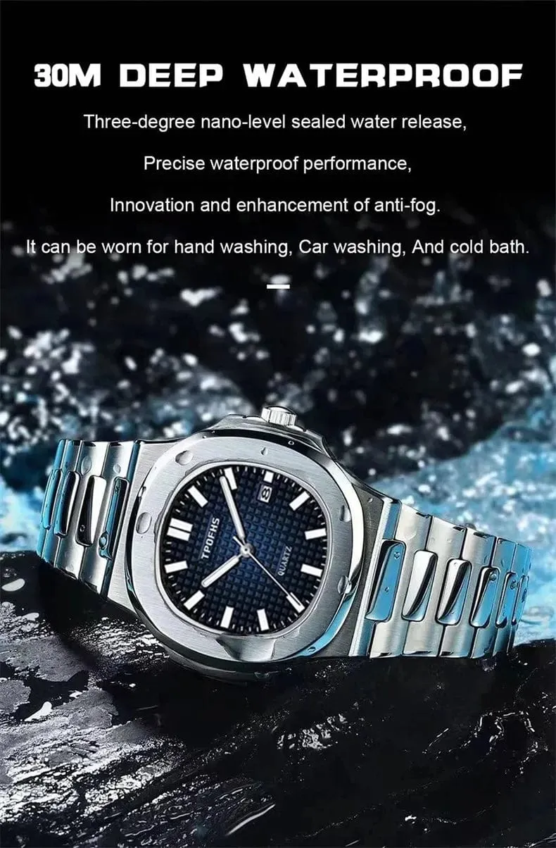 2024 neue Luxus Männer Quarz Uhren 30M Wasserdicht Automatische Datum Uhr Mann Edelstahl Sport Chronograph Uhr für Männer uhr