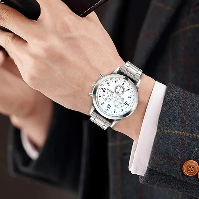 Mode Für Männer Luxus Uhren Herren Business Edelstahl Casual Quarz Uhr Für Männer Armbanduhr Relogio Masculino