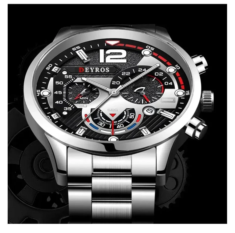 Mode Herren Uhren Luxus Edelstahl Quarz Armbanduhr Kalender Leuchtende Uhr Männer Business Casual Uhr Reloj Hombre
