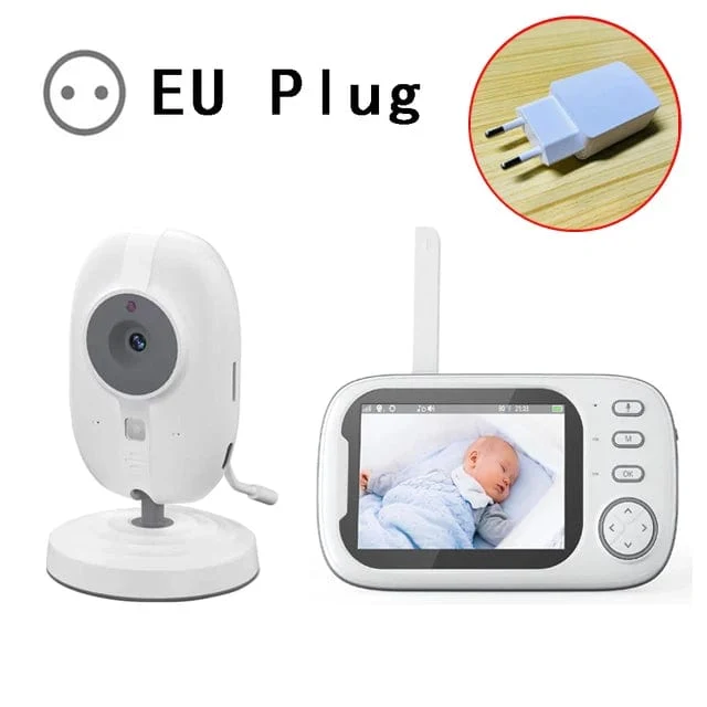 Cdycam Kabelloses Video-Babyphone 3.5 Zoll mit Schlafliedern, automatische Nachtsicht, Zwei-Wege-Gegensprechanlage, Temperaturüberwachung, Babysitter