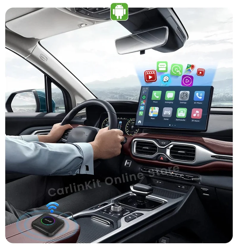 Carlinkit Android 13 TV-Box LED 8 + 128 GB CarPlay Wireless Android Auto Wireless Adapter Unterstützung Youtube Netfilx IPTV Spotify GPS