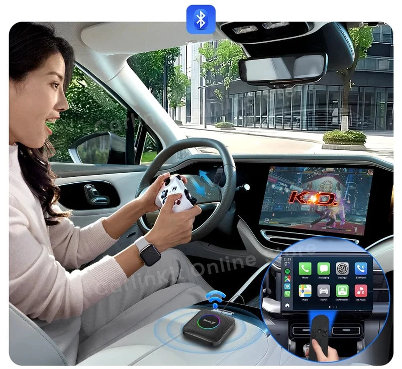 Carlinkit Android 13 TV-Box LED 8 + 128 GB CarPlay Wireless Android Auto Wireless Adapter Unterstützung Youtube Netfilx IPTV Spotify GPS