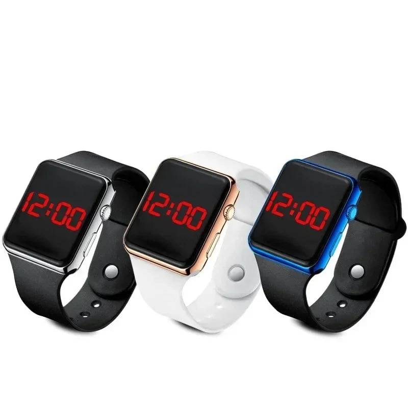 Digitale Uhren Männer Frauen Elektronische Platz LED Sport Armbanduhr Mode Lässig Einfache Silikon Weibliche Uhr Reloj Para Mujer