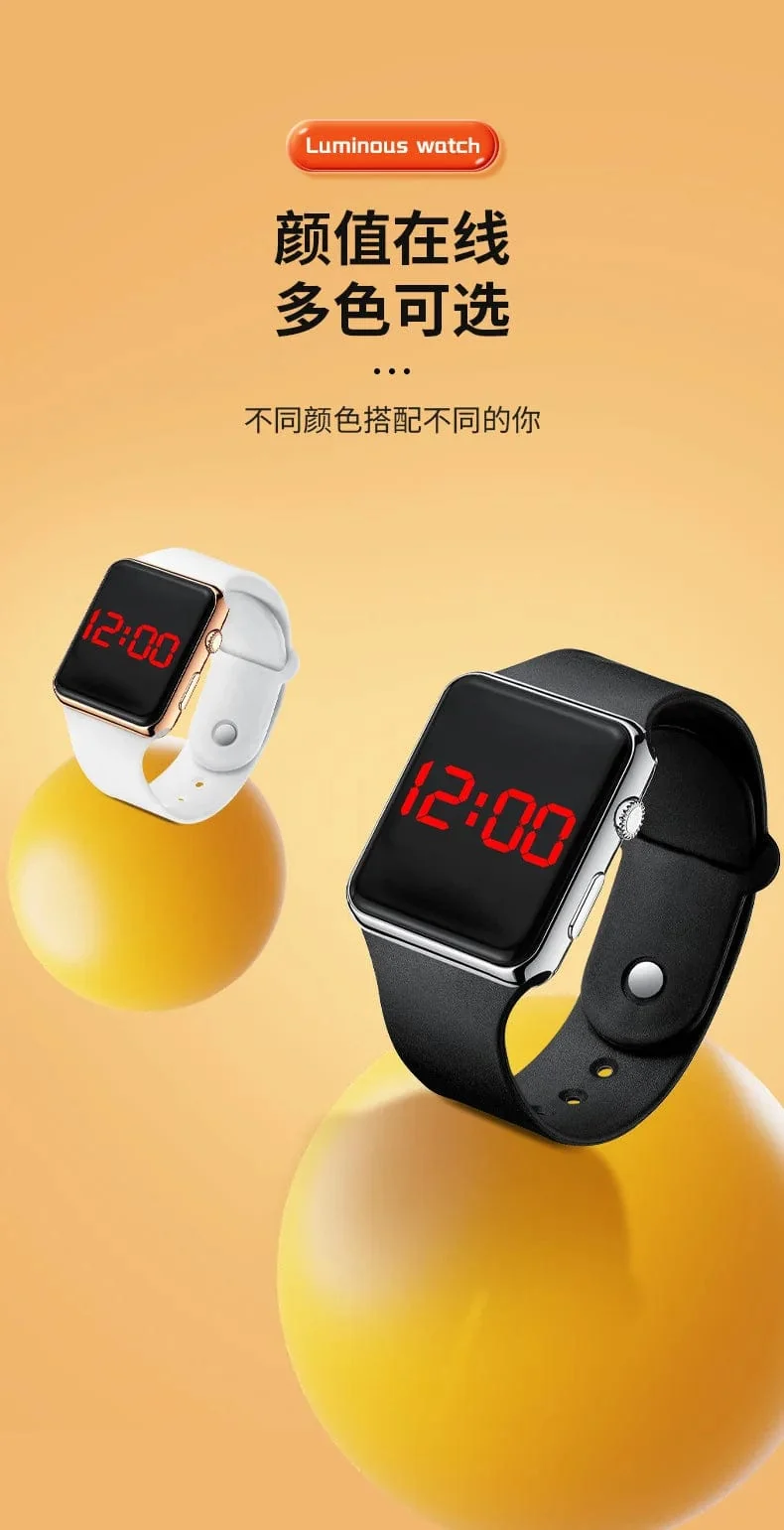 Digitale Uhren Männer Frauen Elektronische Platz LED Sport Armbanduhr Mode Lässig Einfache Silikon Weibliche Uhr Reloj Para Mujer