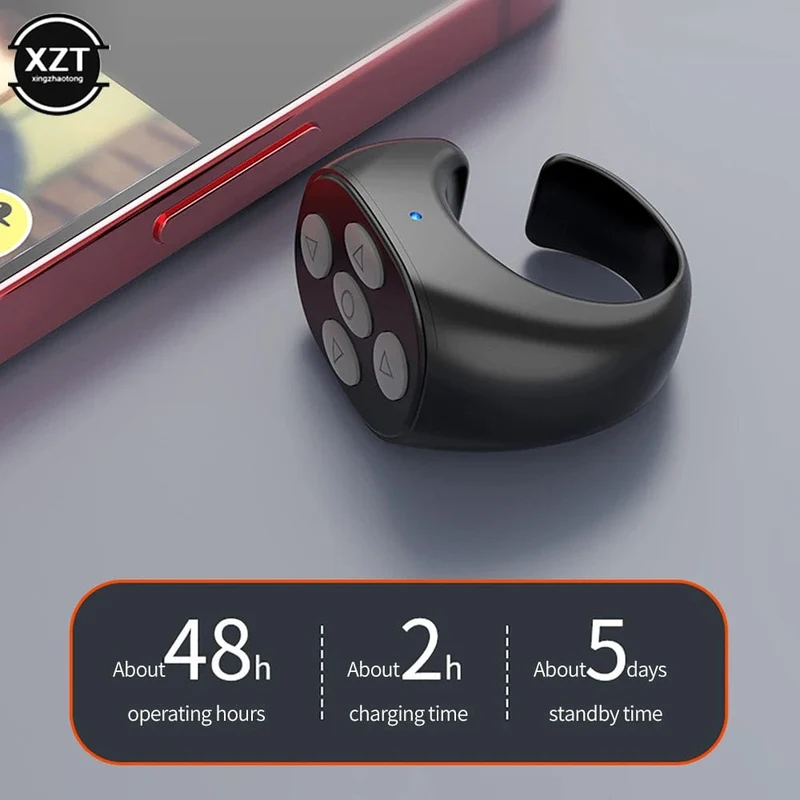 Drahtloser Bluetooth-Mobil-Selfie-Controller für faule Artifac-Fotos zum Umblättern der Seite Tiktok-Fernbedienung Ring-Controller