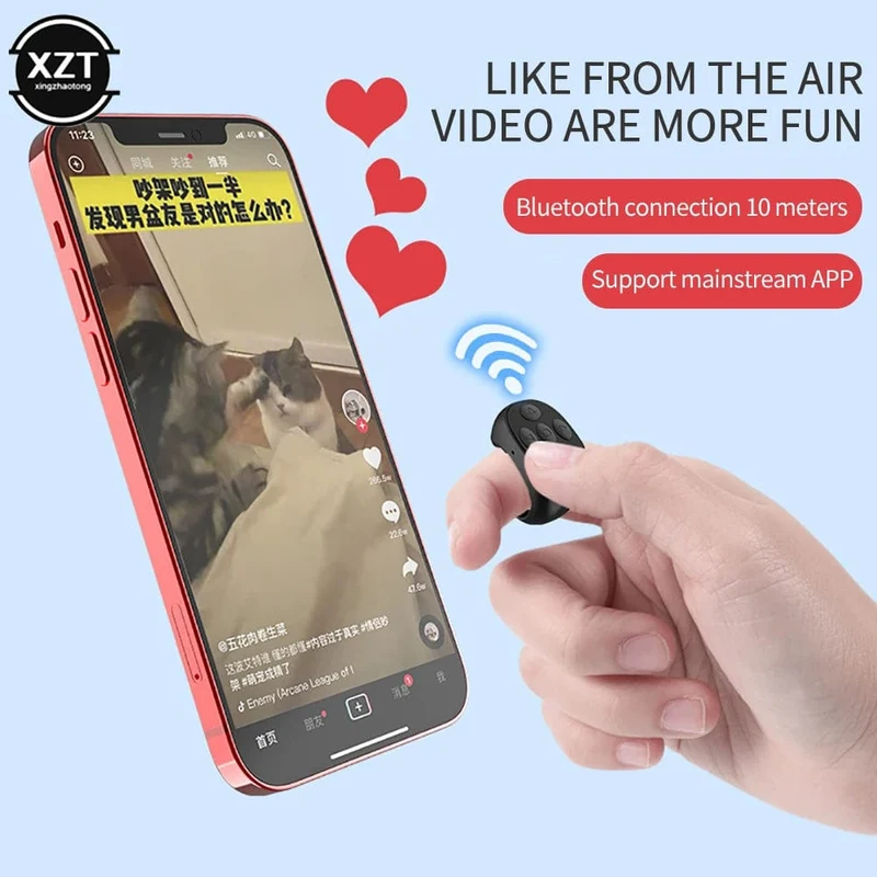 Drahtloser Bluetooth-Mobil-Selfie-Controller für faule Artifac-Fotos zum Umblättern der Seite Tiktok-Fernbedienung Ring-Controller