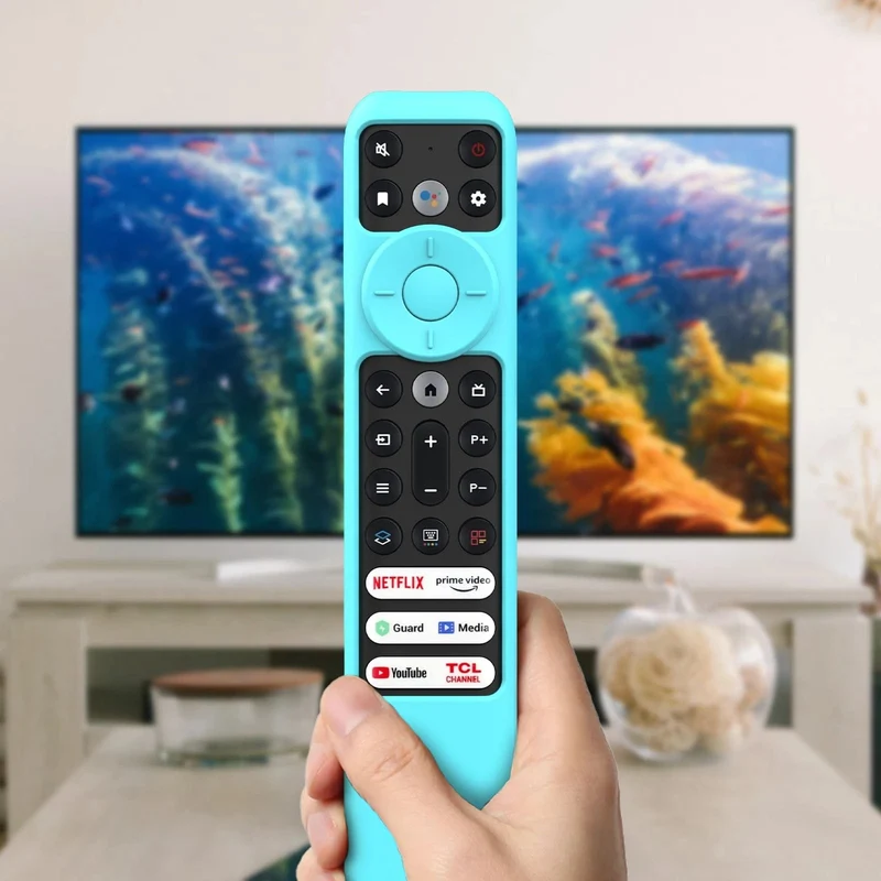 Silikon-Fernbedienungshülle für TCL TV-Fernbedienung RC902V FMR1 Google Android Smart QLED Voice TV Schutzhülle Umweltfreundlich
