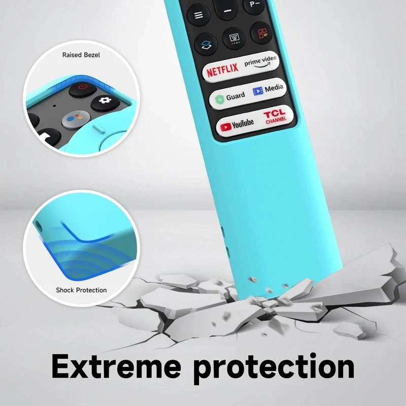Silikon-Fernbedienungshülle für TCL TV-Fernbedienung RC902V FMR1 Google Android Smart QLED Voice TV Schutzhülle Umweltfreundlich