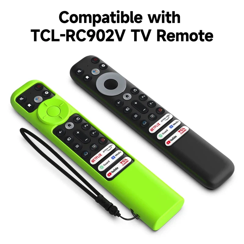 Silikon-Fernbedienungshülle für TCL TV-Fernbedienung RC902V FMR1 Google Android Smart QLED Voice TV Schutzhülle Umweltfreundlich