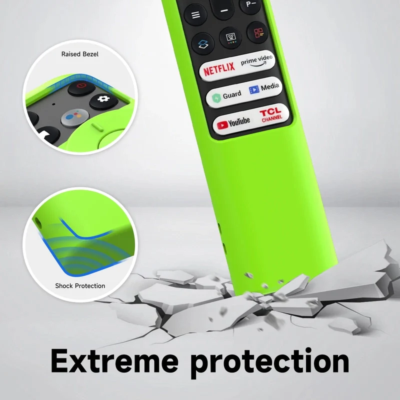 Silikon-Fernbedienungshülle für TCL TV-Fernbedienung RC902V FMR1 Google Android Smart QLED Voice TV Schutzhülle Umweltfreundlich