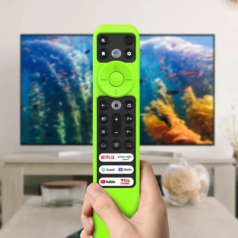 Silikon-Fernbedienungshülle für TCL TV-Fernbedienung RC902V FMR1 Google Android Smart QLED Voice TV Schutzhülle Umweltfreundlich
