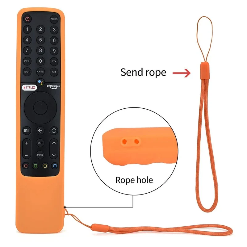 Silikon-Fernbedienungs-Schutzhülle, kompatibel mit Xiaomi P1 Mi Tv A2 58 55 50 43 32 43 P1e55 Xmrm-19