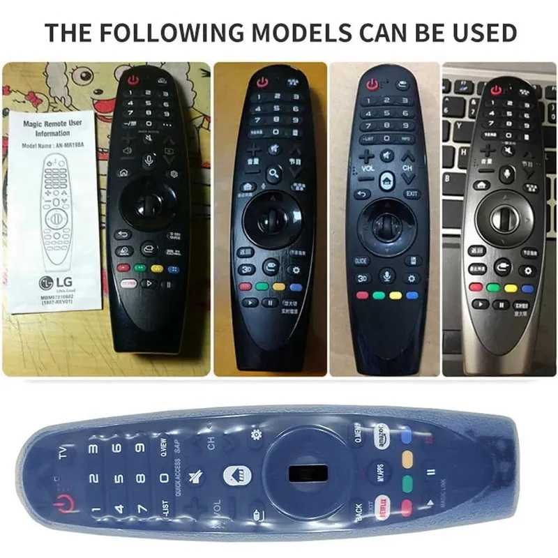 Transparente Silikonhülle für die Fernbedienung der LG Dynamic TV-Steuerung, Schutzhülle AN-MR600/650, dicke, sturzsichere und stoßfeste Hülle