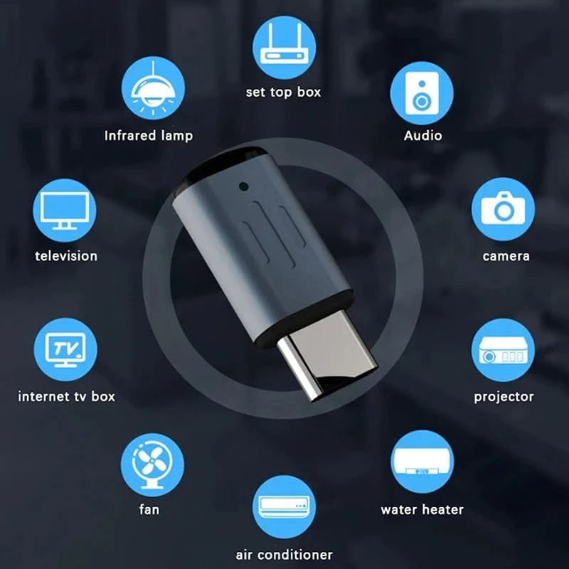 Smartphone-Fernbedienung Typ C Universal Smart Infrarot-Sender App Control Wireless Mini Adapter für TV-Klimaanlage