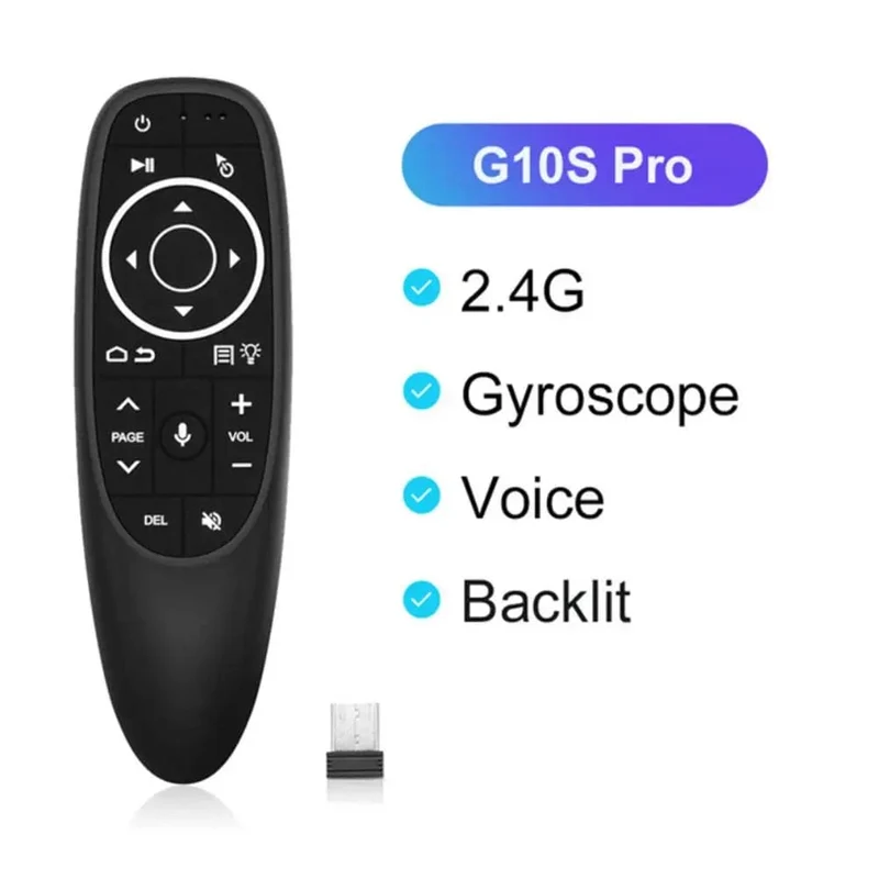 Smart Voice-Fernbedienung Wireless Air Fly Mouse 2.4g G10 G10s Pro Gyroskop Ir-Lernen Kompatibel für Android TV Box