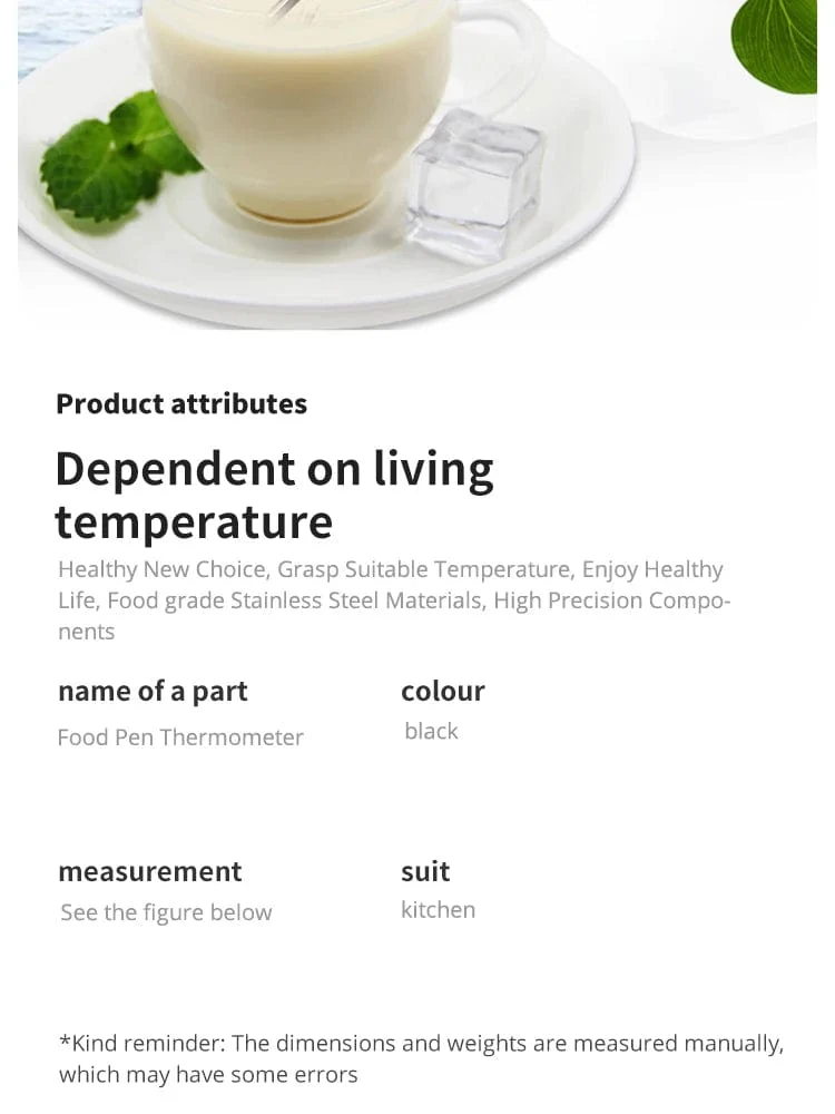 Digitales Küchenthermometer zum Backen von Lebensmitteln, elektronische Sonde, Digitalanzeige, Grillthermometer für Flüssigkeiten