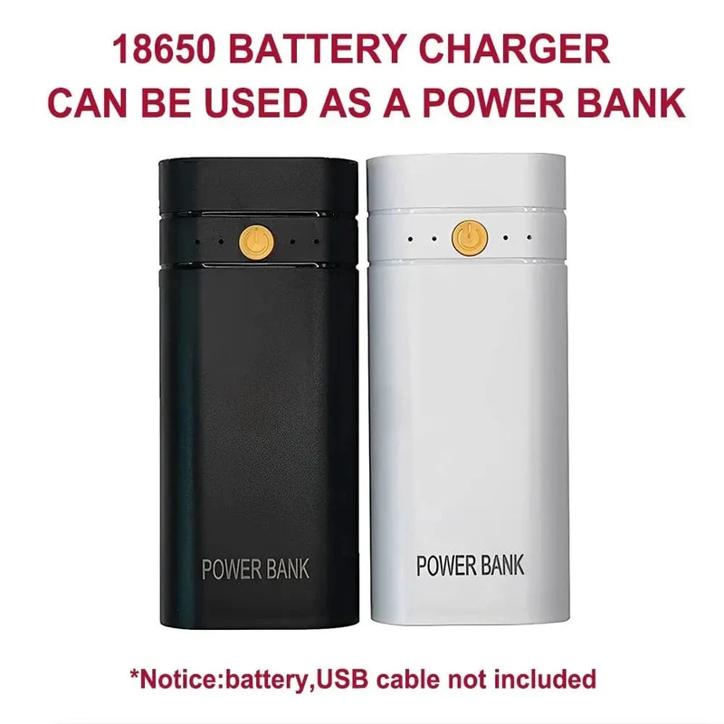5V 2A 6000mAh 2X 18650 USB Typ-C Akkuladegerät Gehäuse DIY Power Bank Box zum elektronischen Laden von Telefonen ohne Batterien