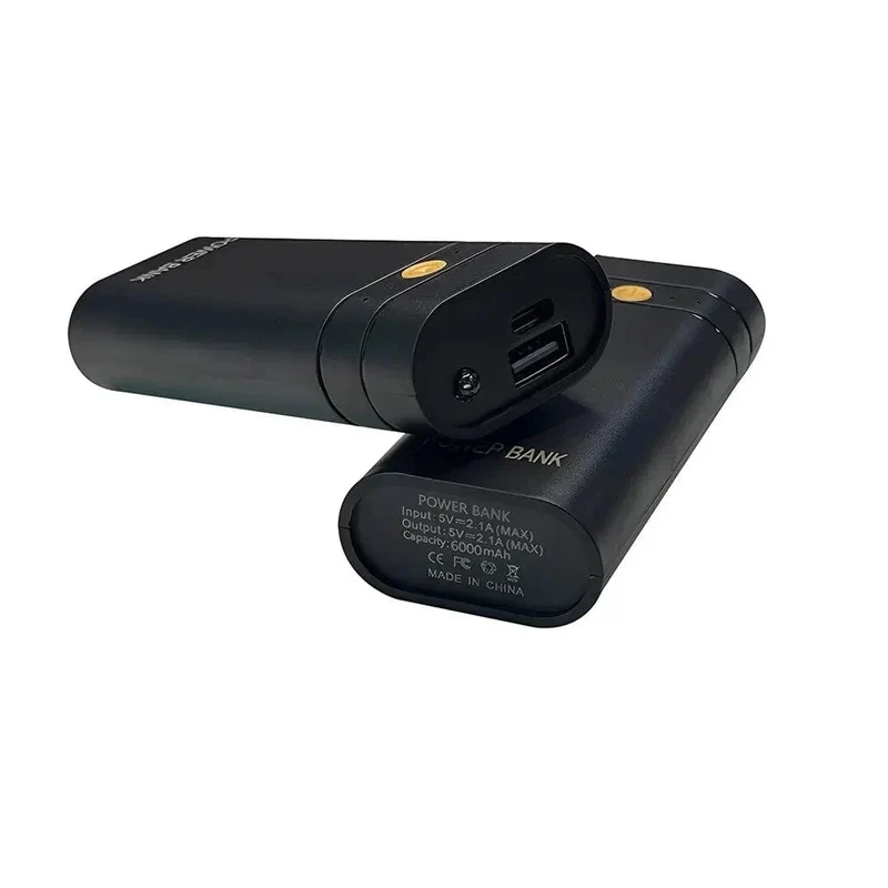 5V 2A 6000mAh 2X 18650 USB Typ-C Akkuladegerät Gehäuse DIY Power Bank Box zum elektronischen Laden von Telefonen ohne Batterien