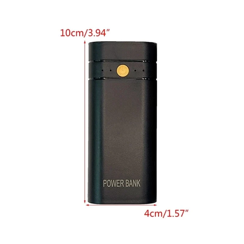 5V 2A 6000mAh 2X 18650 USB Typ-C Akkuladegerät Gehäuse DIY Power Bank Box zum elektronischen Laden von Telefonen ohne Batterien