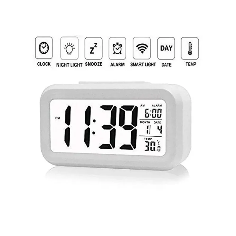 LED Digital Wecker Hintergrundbeleuchtung Snooze Daten Zeit Kalender Desktop Multifunktions Elektronische Hintergrundbeleuchtung Tisch Uhr