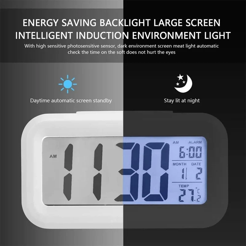 LED Digital Wecker Hintergrundbeleuchtung Snooze Daten Zeit Kalender Desktop Multifunktions Elektronische Hintergrundbeleuchtung Tisch Uhr